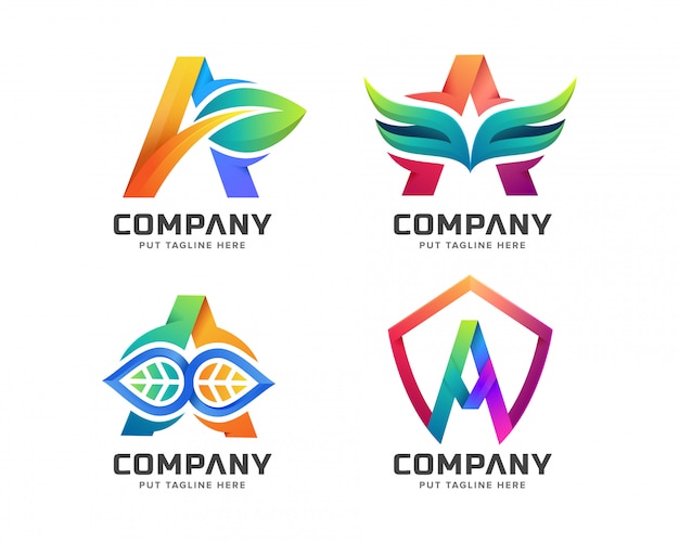 Letter initial een logo sjabloon voor bedrijf Premium Vector