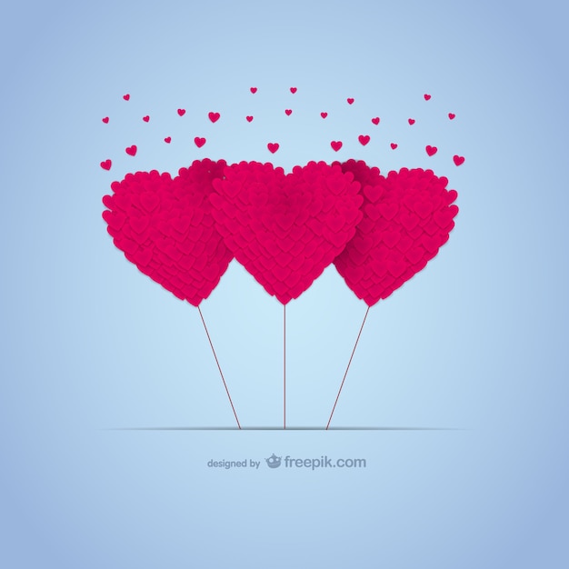 Liefde harten kaart gratis te downloaden | Gratis Vector