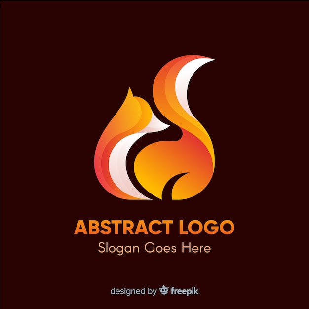 Logo sjabloon met abstracte vormen Gratis Vector