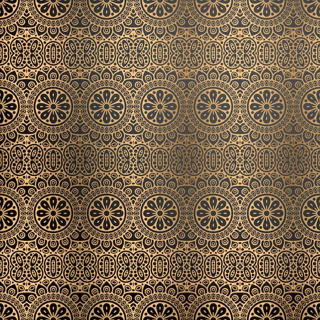 Luxe sierachtergrond in gouden kleur Gratis Vector