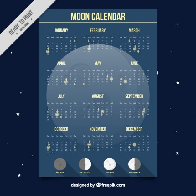 Maankalender Gratis Vector