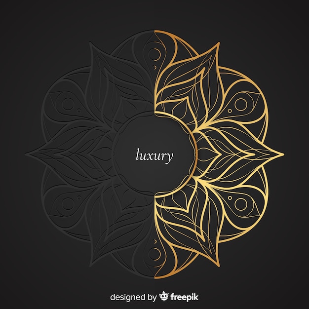 Mandala achtergrond Gratis Vector