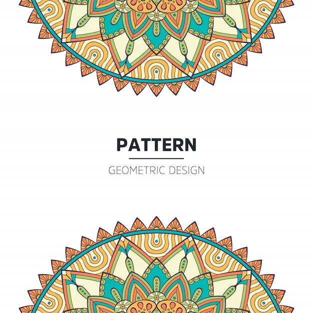 Mandala achtergrondontwerp Premium Vector