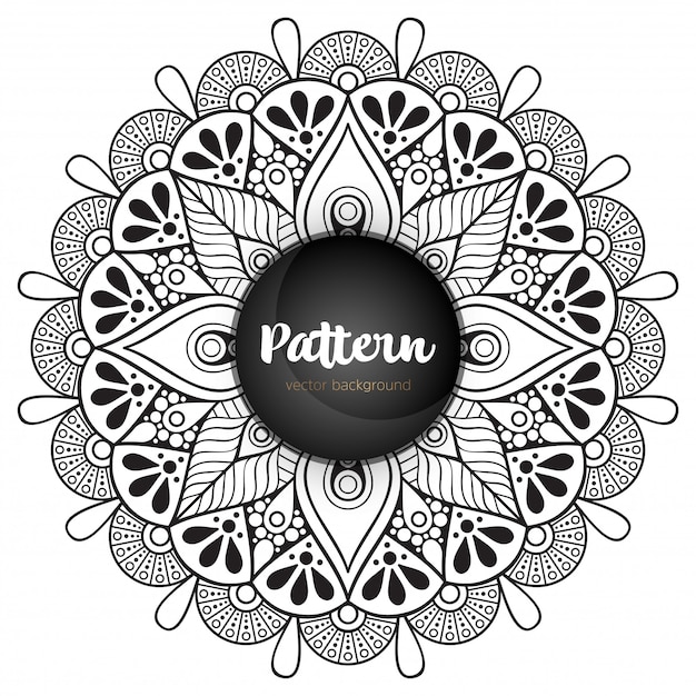 Download Mandala pattern stencil doodles schets | Premium Vector