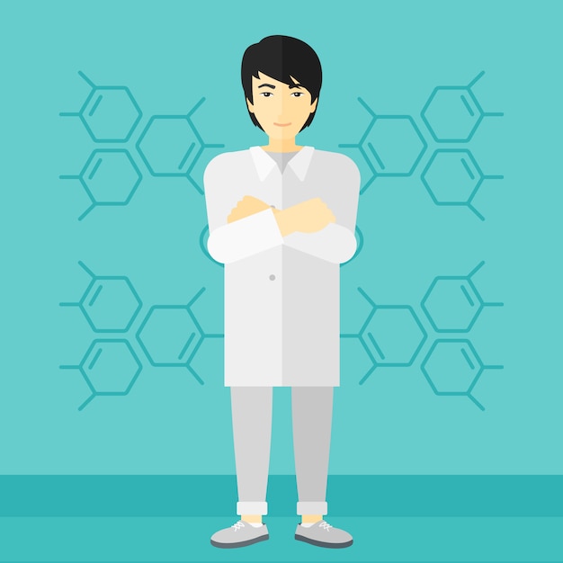 Mannelijke laboratoriumassistent Premium Vector