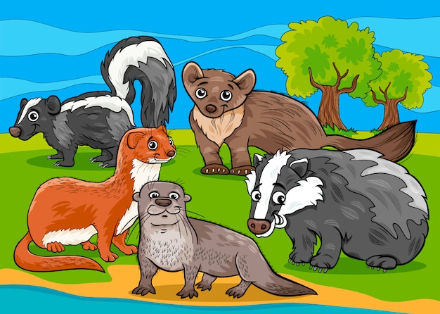 Verbazingwekkend Marter dieren cartoon afbeelding | Premium Vector FH-01