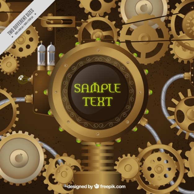 Mechanisme in steampunk stijl Gratis Vector