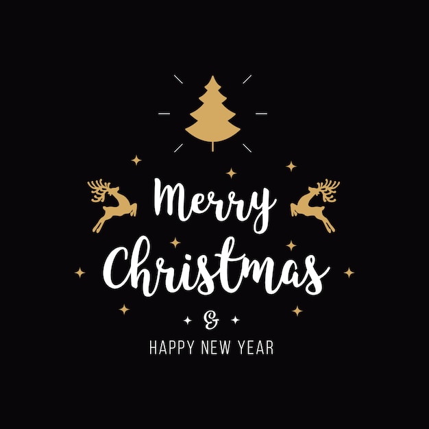 Merry christmas begroeting tekst | Premium Vector