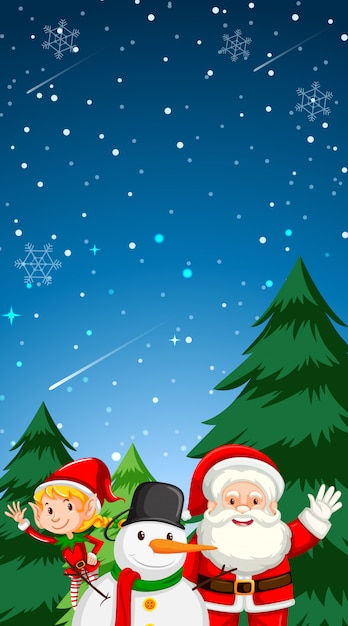 Merry christmas wenskaart achtergrond met copyspace | Gratis Vector