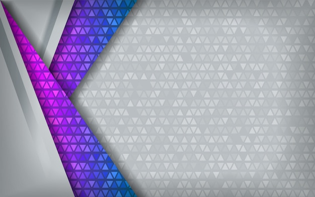 Modern abstract blauw purper technologiewit met overlappingsachtergrond. Premium Vector