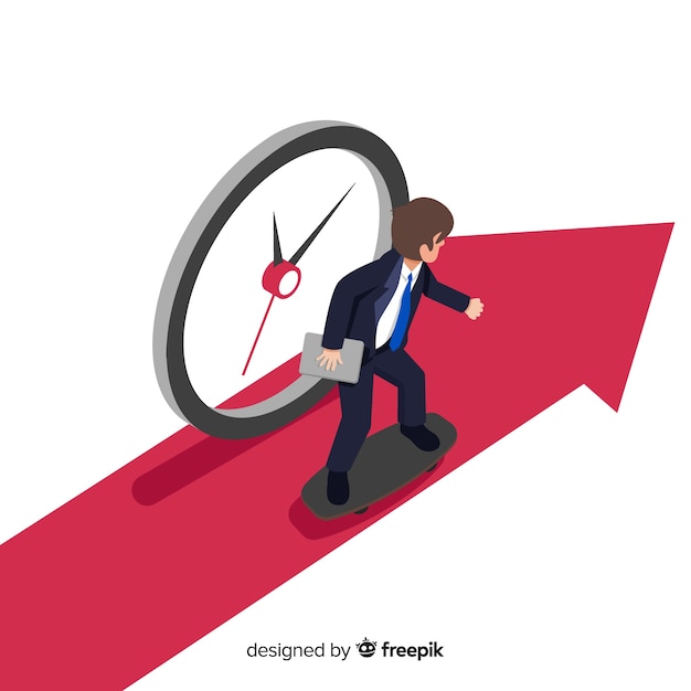 Modern productiviteitsconcept met vlak ontwerp Gratis Vector