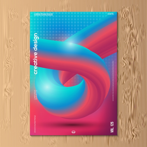 Modern vectorillustratieontwerp van abstracte gradiënt Premium Vector