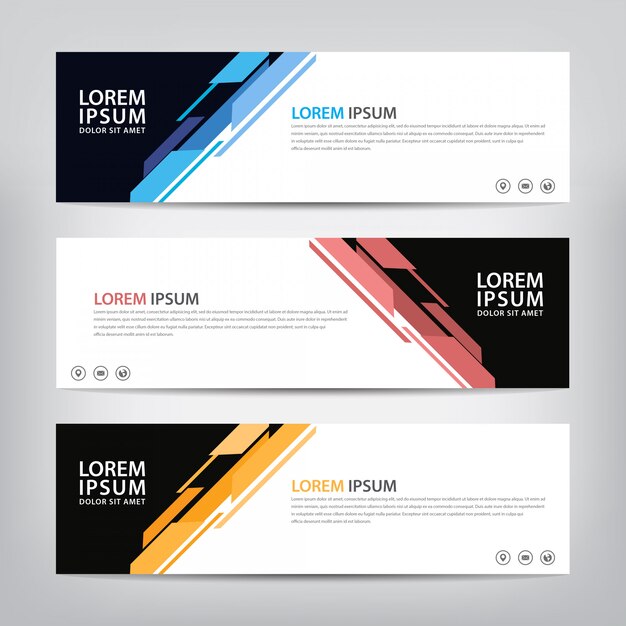 Moderne abstracte sjabloon voor spandoek. Premium Vector