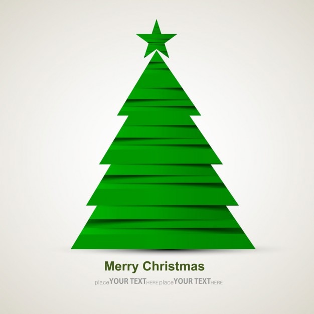 Moderne groene kerstboom Gratis Vector