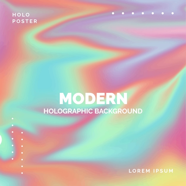 Moderne holografische achtergrond Gratis Vector