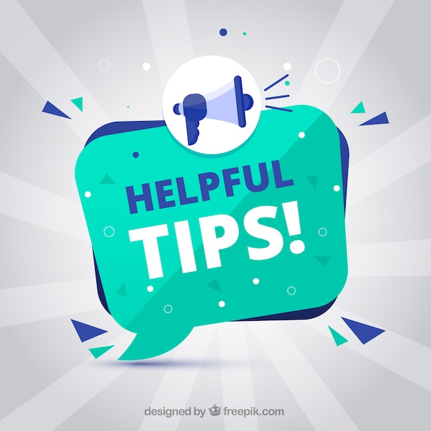 Moderne nuttige tips samenstelling met platte ontwerp Gratis Vector