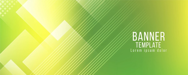 Moderne stijlvolle groene banner sjabloon vector Gratis Vector