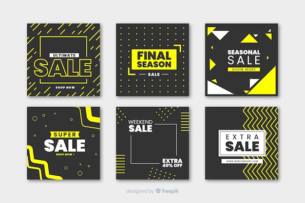 Moderne verkoopbanner voor sociale media Gratis Vector