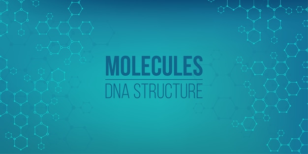 Moleculair structuur coderend verbindingsgenoom. Premium Vector