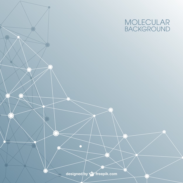 Moleculaire structuur abstracte achtergrond Gratis Vector