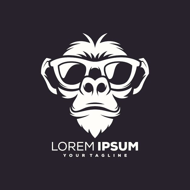 Monkey logo ontwerp vector | Premium Vector