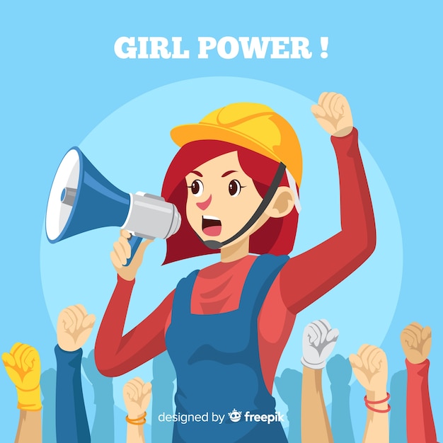 Mooi feminismeconcept met vlak ontwerp Gratis Vector