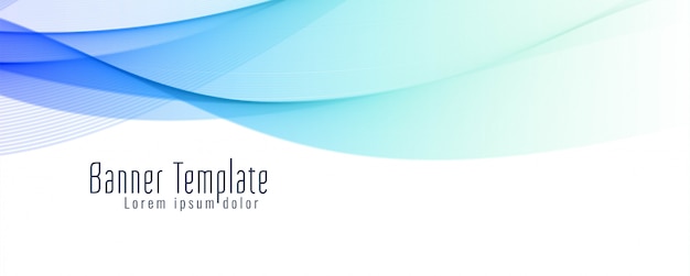 Mooie golvende banner Gratis Vector