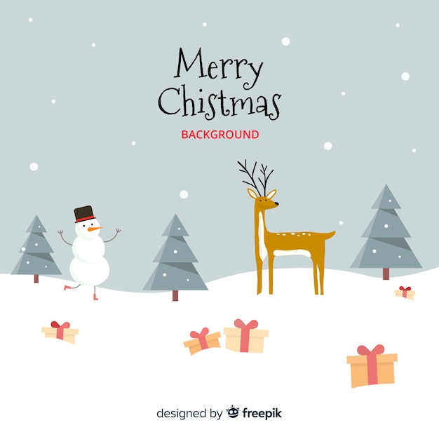 Mooie kerst achtergrond | Gratis Vector