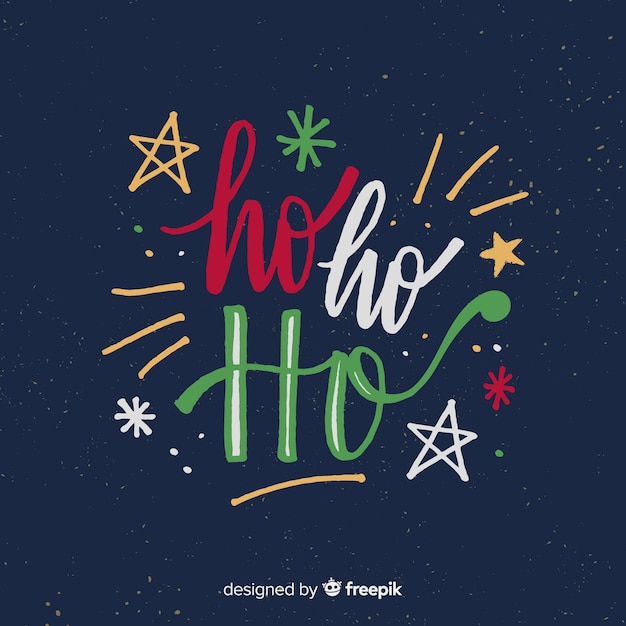 Mooie kerst belettering achtergrond | Gratis Vector