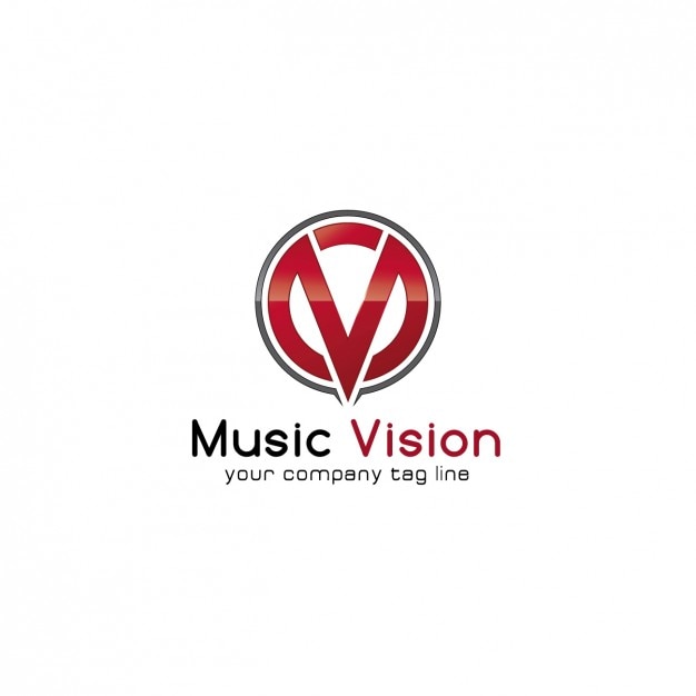 Music company logo template | Gratis Vector