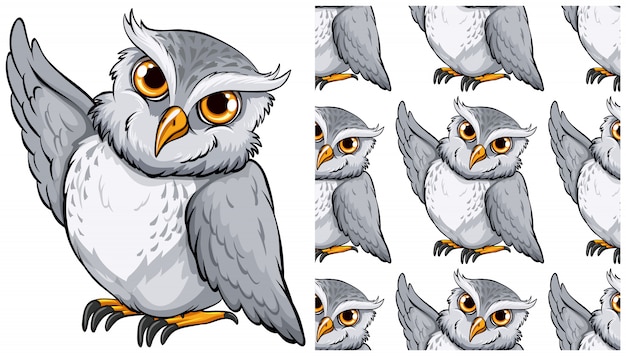 Naadloos patroon dat op wit wordt geïsoleerd Gratis Vector
