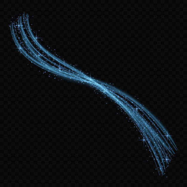 Neon gloed lichteffect sterren barst met sparkles geïsoleerd Premium Vector