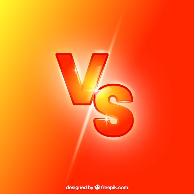 Neon versus achtergrond met moderne stijl Gratis Vector