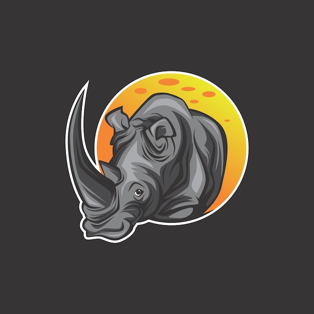 Neushoorn logo Premium Vector