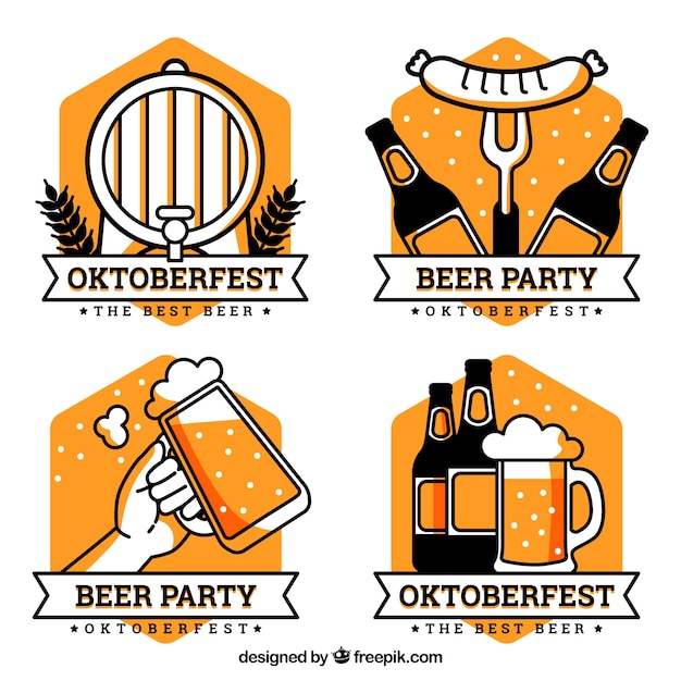 Oktoberfest logo collectie | Gratis Vector