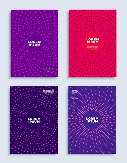 Omvat moderne abstracte ontwerpsjablonen futuristische minimale geometrische composities Premium Vector