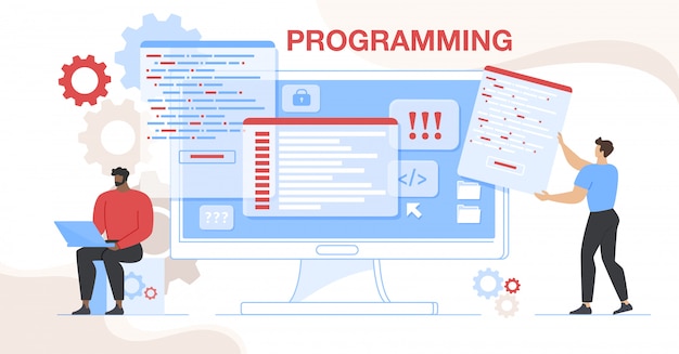 Online project css html-codering en programmering Premium Vector
