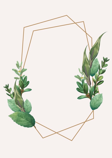 Ontwerpruimte met een botanisch thema Gratis Vector