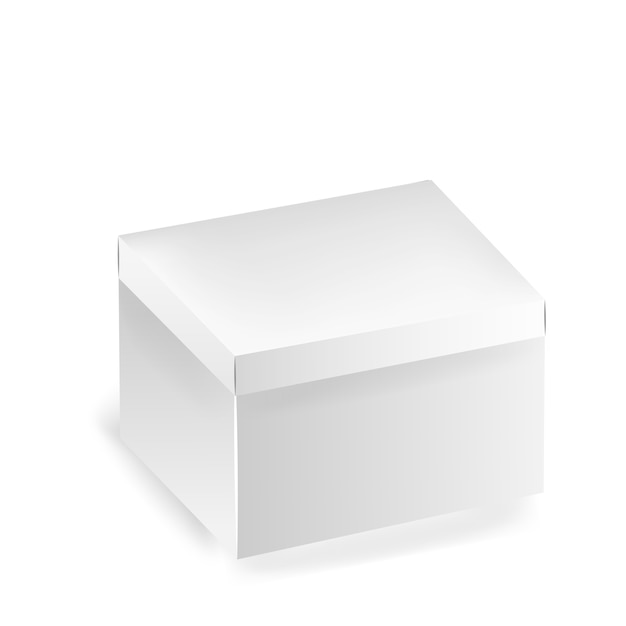 Open dozen collectie. set van lange kartonnen dozen op witte achtergrond. set lege productverpakkingsdozen. realistische kartonnen doos, | Premium Vector