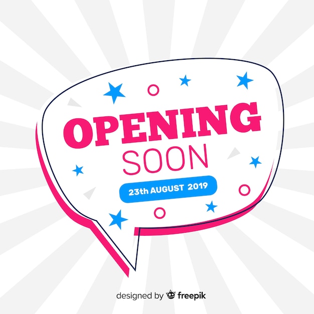 Opening snel achtergrondontwerp Gratis Vector
