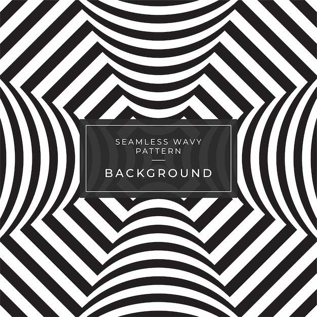 Optische illusie abstracte lijnen achtergrond poster facebook geometrisch zwart-wit lijnpatroon eps10 Premium Vector