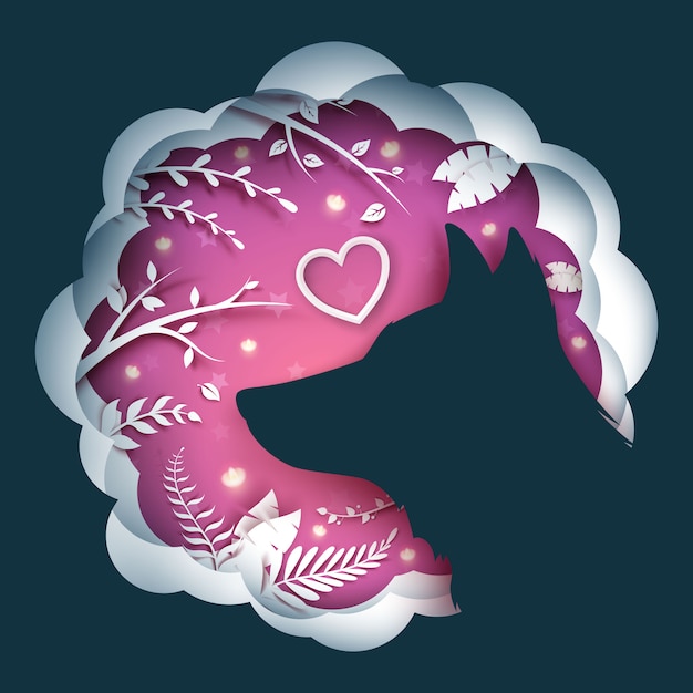 Origami wolf Premium Vector