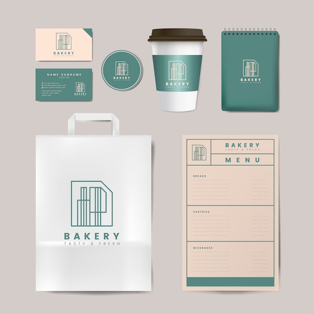 Download Papier branding mockup vector set | Gratis Vector