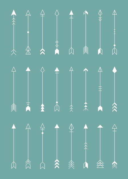 Pijl pictogrammen elementen Gratis Vector