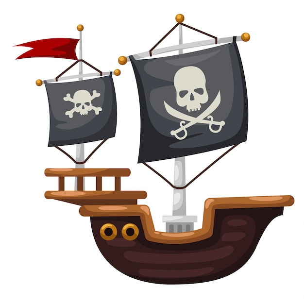 Piratenschip Premium Vector