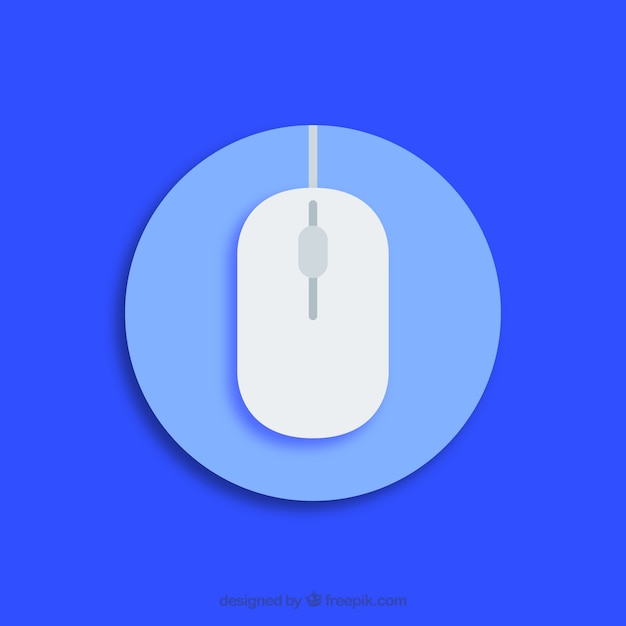 Platte computermuis Gratis Vector