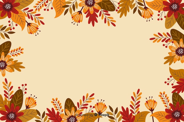 Platte ontwerp frame voor thanksgiving achtergrond Gratis Vector