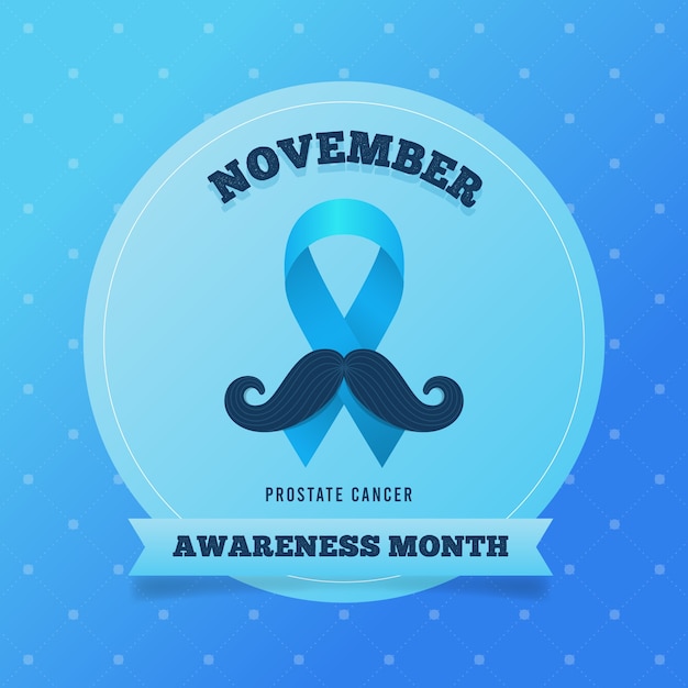 Platte ontwerp movember concept Gratis Vector