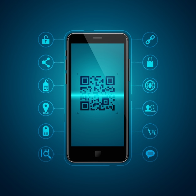 Qr code Premium Vector
