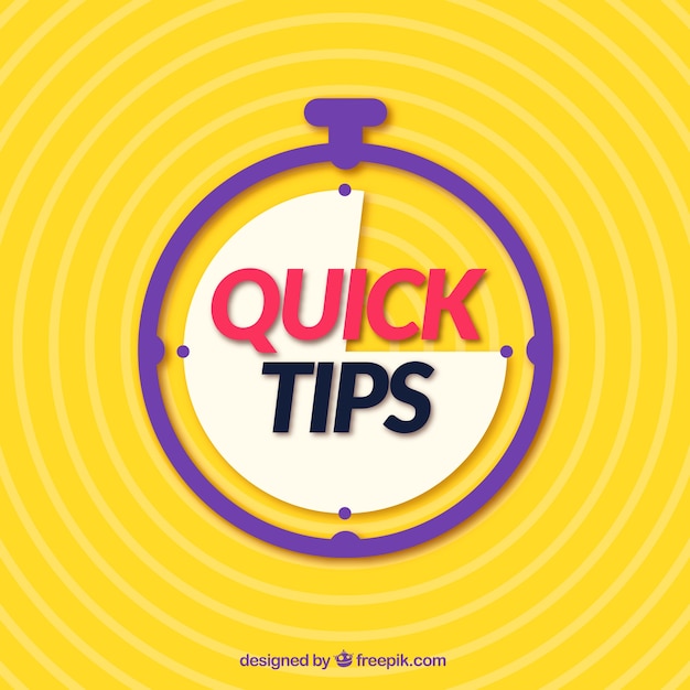 Quick tips-concept met een plat ontwerp Gratis Vector